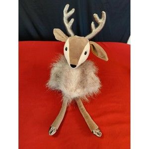 Jellycat Roxie Reindeer Plush--Fluffy Striped Deer Stuffed - Collectible